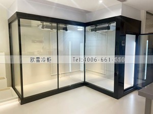 安徽20立方轉(zhuǎn)角玻璃鮮花保鮮冷庫安裝案例